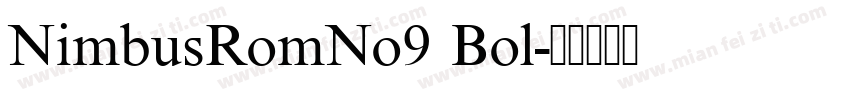 NimbusRomNo9 Bol字体转换